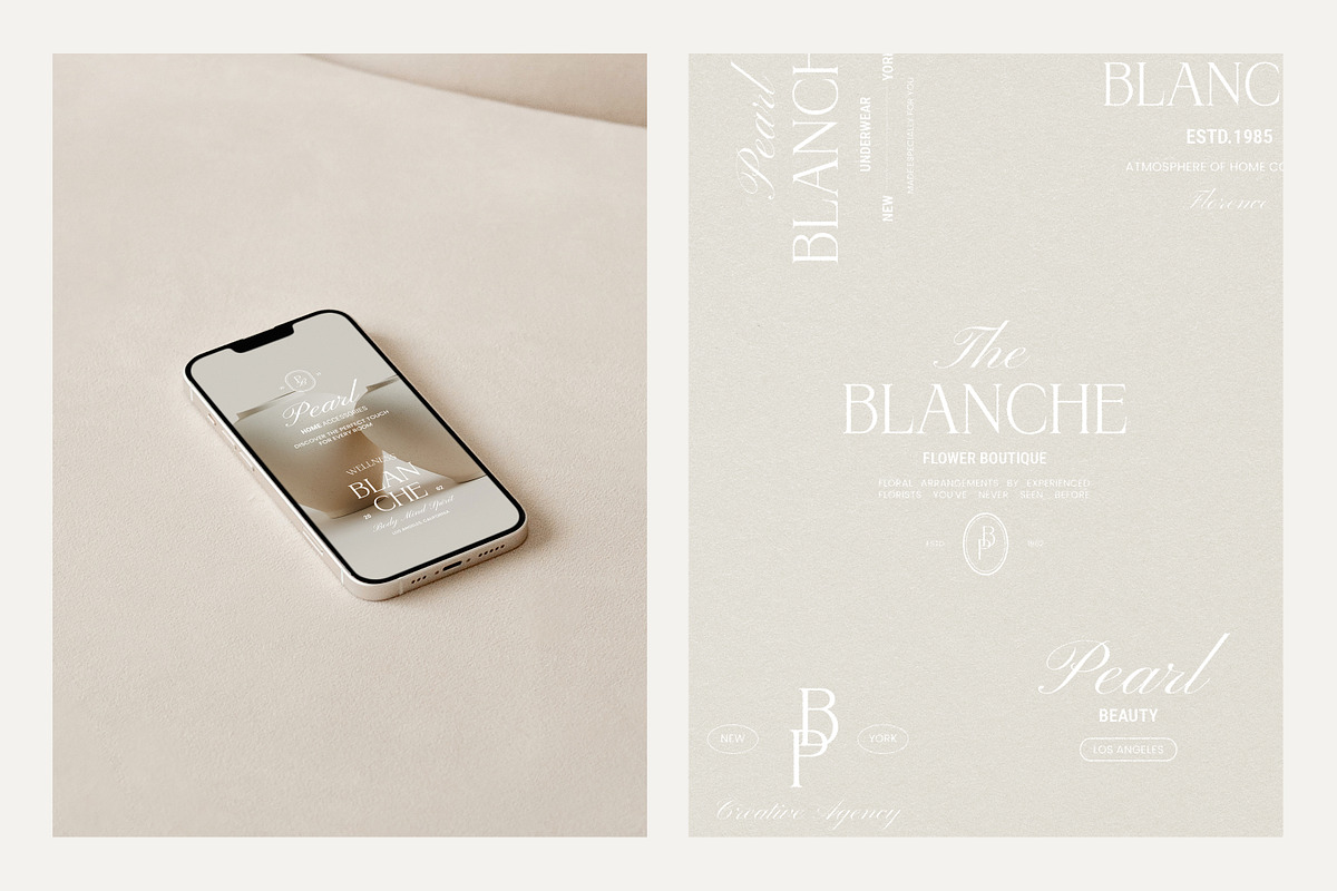 Blanche Logo Kit | Logos Ai Eps Psd, a Branding & Logo Template by Feel This (Photo 5 of 11)