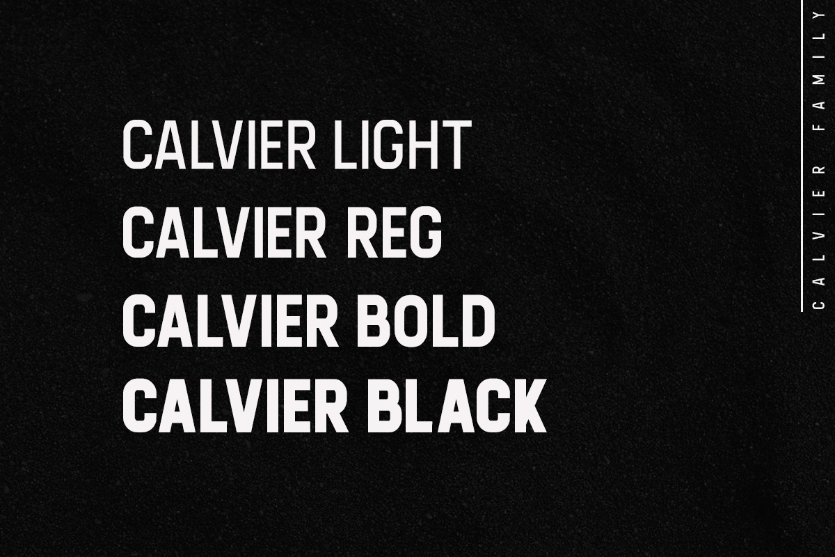 Calvier - Headline Sans Family preview 2