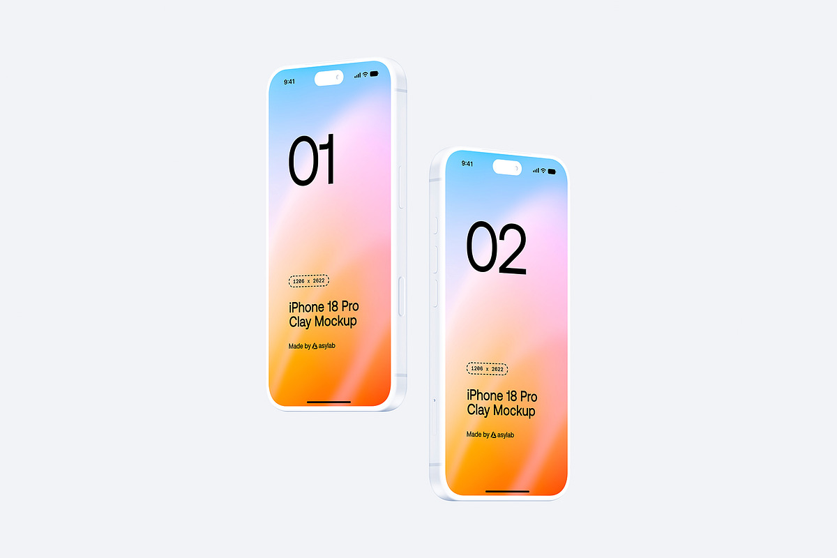 iPhone 18 Pro Clay - 24 Mockups, an iPhone Mockup by Asylab (Photo 46 of 54)