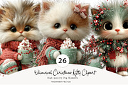 Whimsical Christmas Kitty Clipart, a Seasonal Illustration by CreationArt (Thumbnail 1 of 5)
