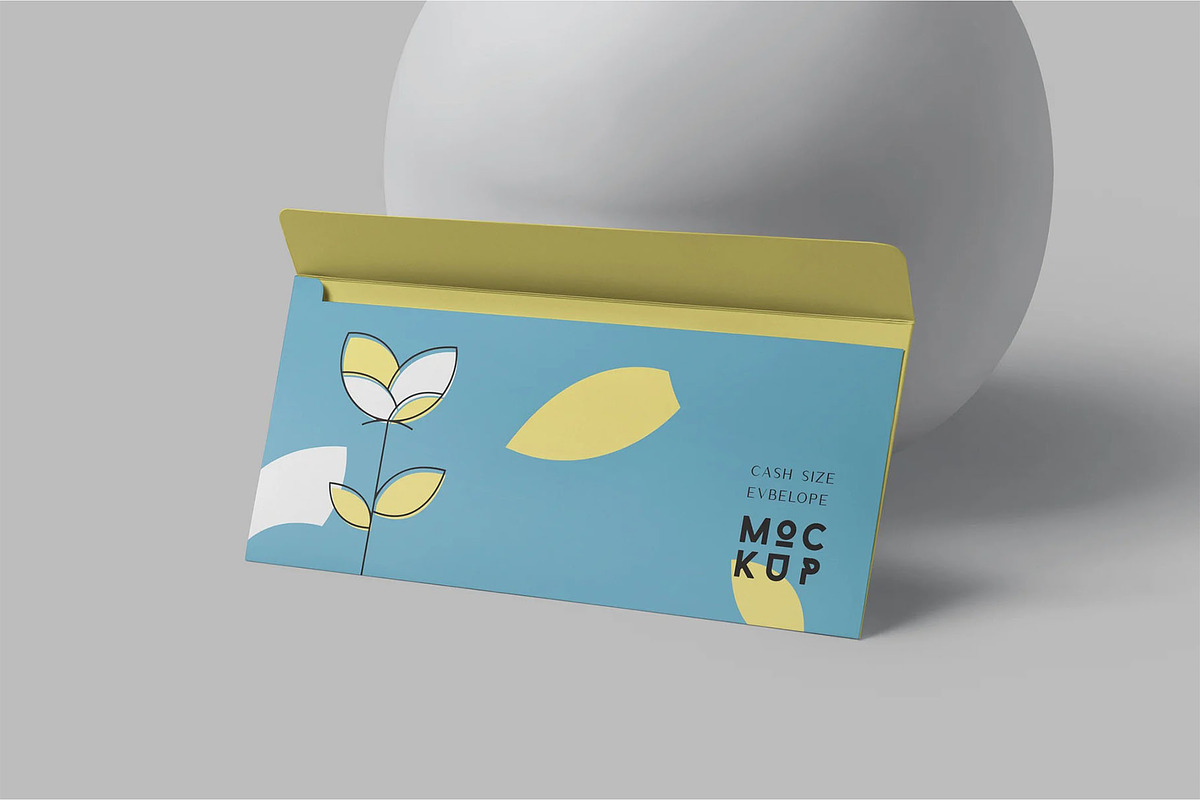 Cash Size Envelope Mockups, a Packaging Mockup by megostudi0 (Photo 7 of 7)