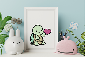 Procreate Stamps - Kawaii Turtles