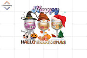Happy Hallothanksmas Sublimation, a Decorative Illustration by DiamondShop (Thumbnail 1 of 2)