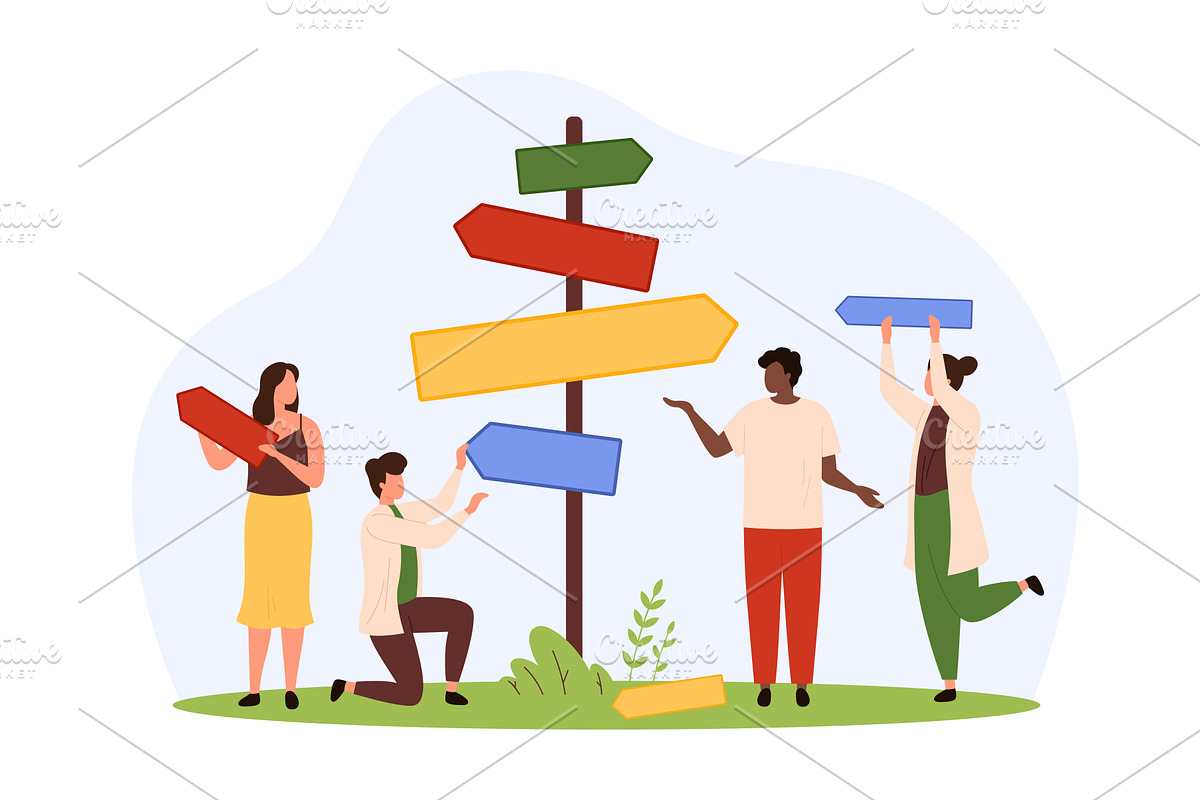 Business decision making, an Object Illustration by Flashvector