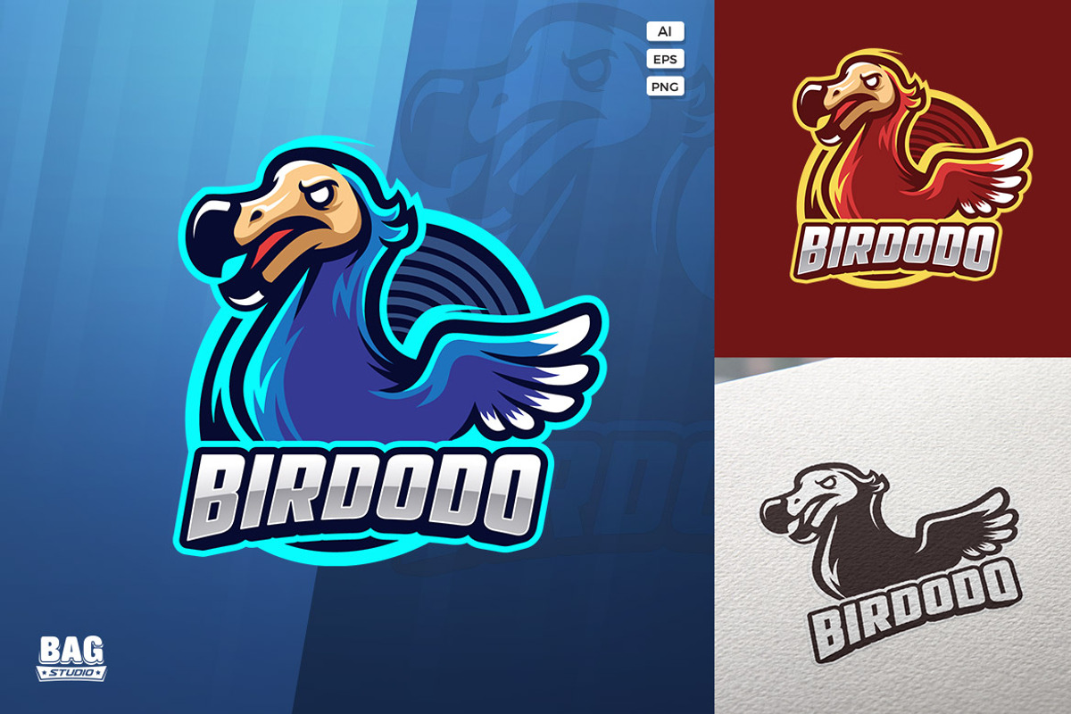 Dodo Bird Esport Logo Template, a Branding & Logo Template by Bagstudio Shop
