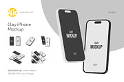Clay iPhone Mockup Set, an iPhone Mockup by Country4k (Thumbnail 1 of 4)