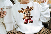 Christmas Crochet Reindeer Clipart, an Illustration by Sublimation Artist (Thumbnail 4 of 6)