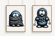 Christmas Ice Blue Penguin Clipart, an Illustration by Libby Wishes (Thumbnail 3 of 7)