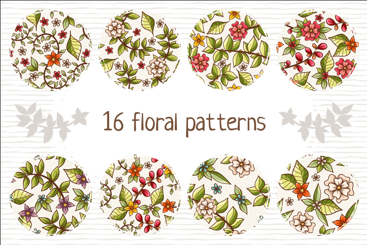 16 floral patterns