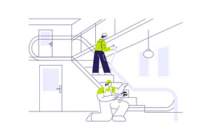 Escalator installation abstract, an Object Illustration by Visual Generation