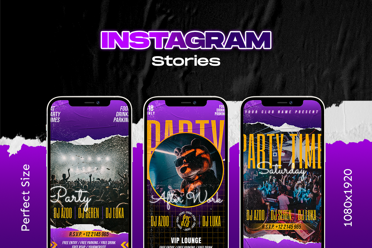 Grony Party Instagram Kit, a Social Media Template by Shinra Labs (Photo 2 of 5)