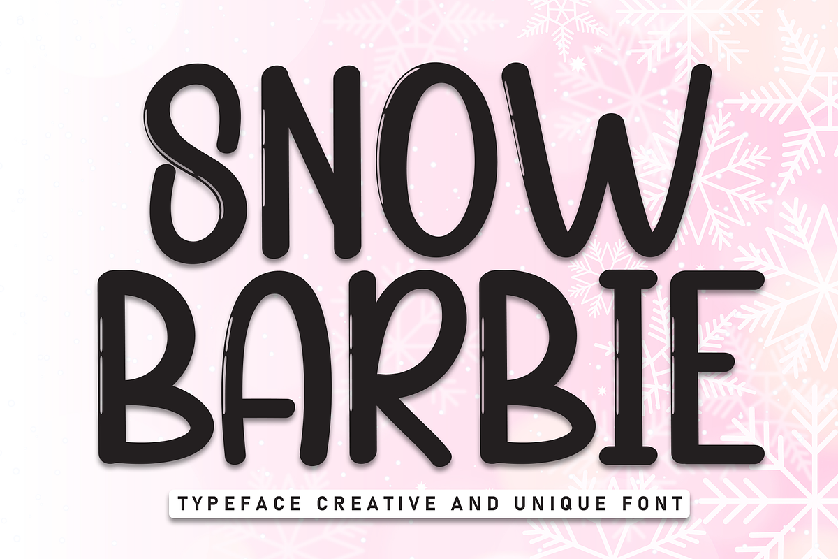Snow Barbie | Script Font, a Script Font by Scratchones (Photo 1 of 8)