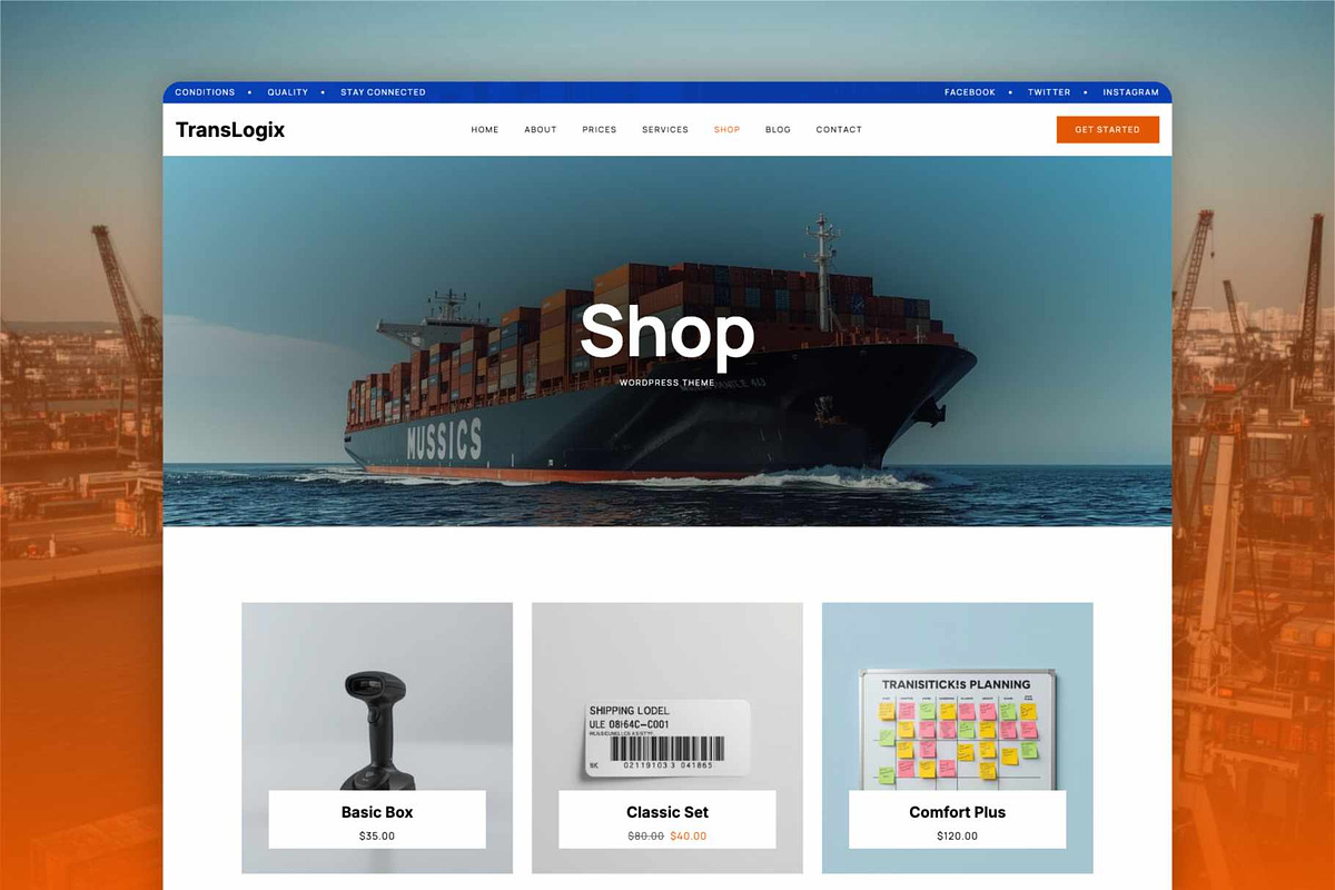 Logistics Transport WordPress Theme, a WordPress Template by Nicdark Themes (Photo 3 of 4)