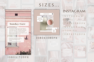 Pink Instagram Girl Canva Post Kit