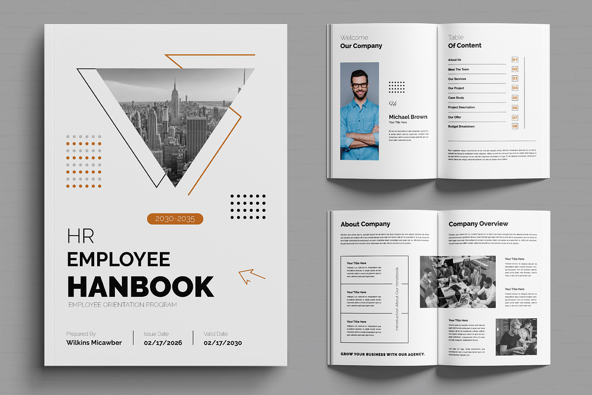 Hr Employee Handbook Layout, a Brochure Template by MightyDesign (Photo 1 of 6)