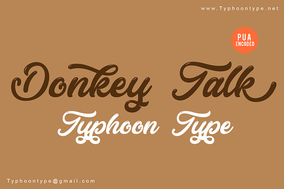 Donkey Talk font preview 3