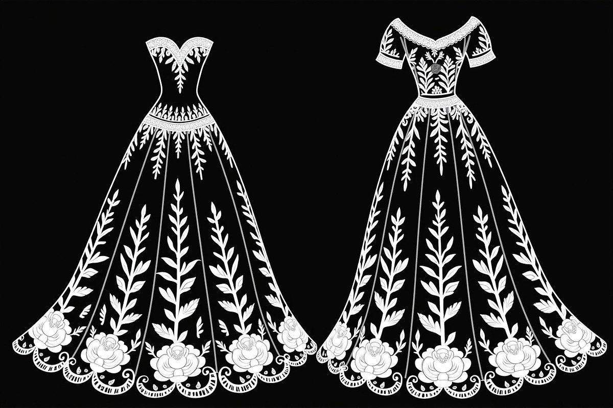 Fashion Dress Silhouette Bundle, an Illustration by BIPLOB EXPERT (Photo 17 of 21)