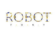 Robot font + Bonus Robots knights, a Font by alekseiderin (Thumbnail 1 of 6)