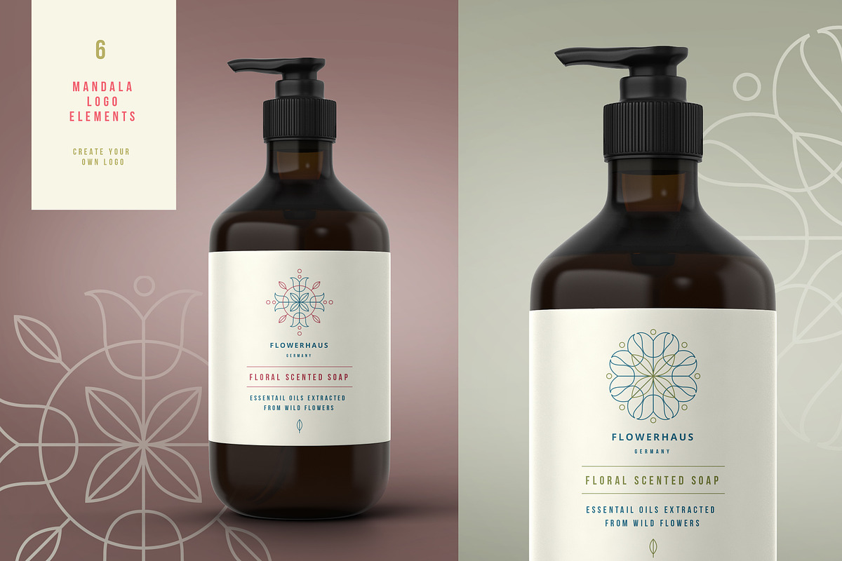 6 Mandalas with Design Elements, a Branding & Logo Template by The Store (Photo 2 of 12)