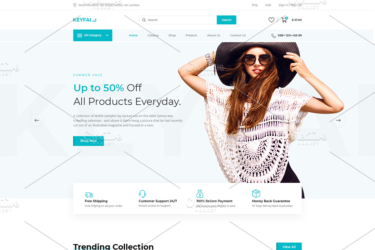 eCommerce Photoshop PSD template, a Landing Page Template by PicoartBd (Photo 2 of 2)