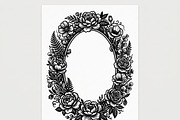 50 Elegant Floral Oval Mirror Frame, a Decorative Illustration by Amazin_art (Thumbnail 32 of 34)