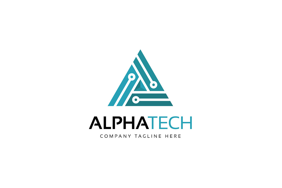 Alpha Tech - Letter A Logo