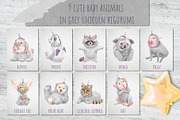 Cute Baby Unicorn Collection, an Animal Illustration by Cat In Colour (Thumbnail 7 of 9)