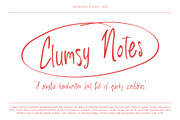Clumsy Notes, a Handwritten Font by deadlock studio (Thumbnail 1 of 9)