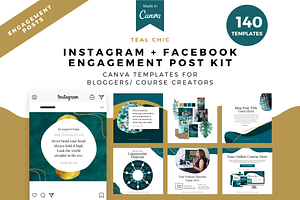 Insta Engagement Post Template Canva