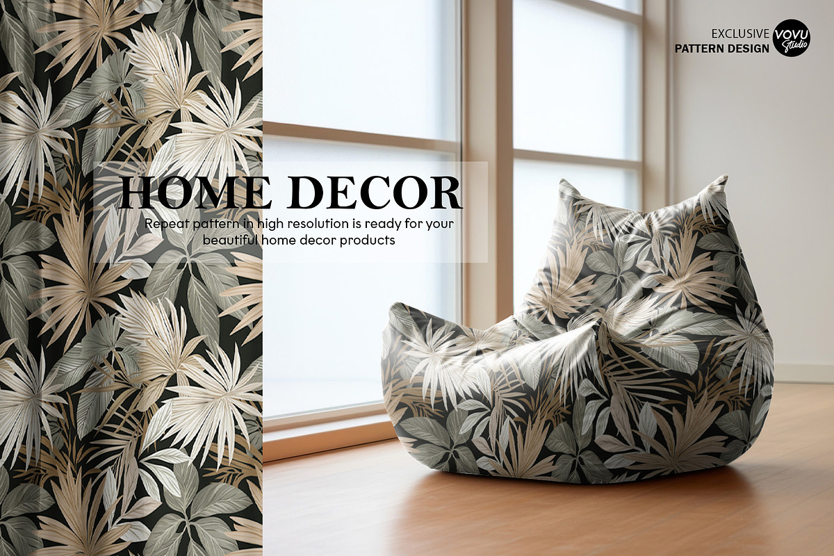 Exotic Foliage Print Pattern, a Pattern Graphic by VOVU Studio (Photo 5 of 8)