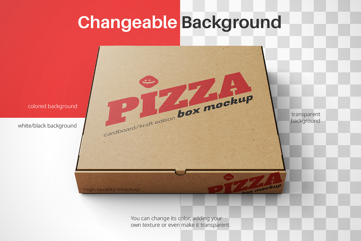 Cardboard Pizza Box Mockup Pack, a Mockup by Remnand Studio (Photo 7 of 12)