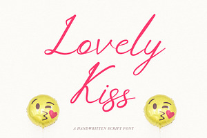 Lovely Kiss script font