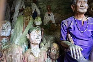 Tau Tau statues in funeral cave, Toraja land, Sulawesi, Indonesi, a Person Photo by GoodGoods