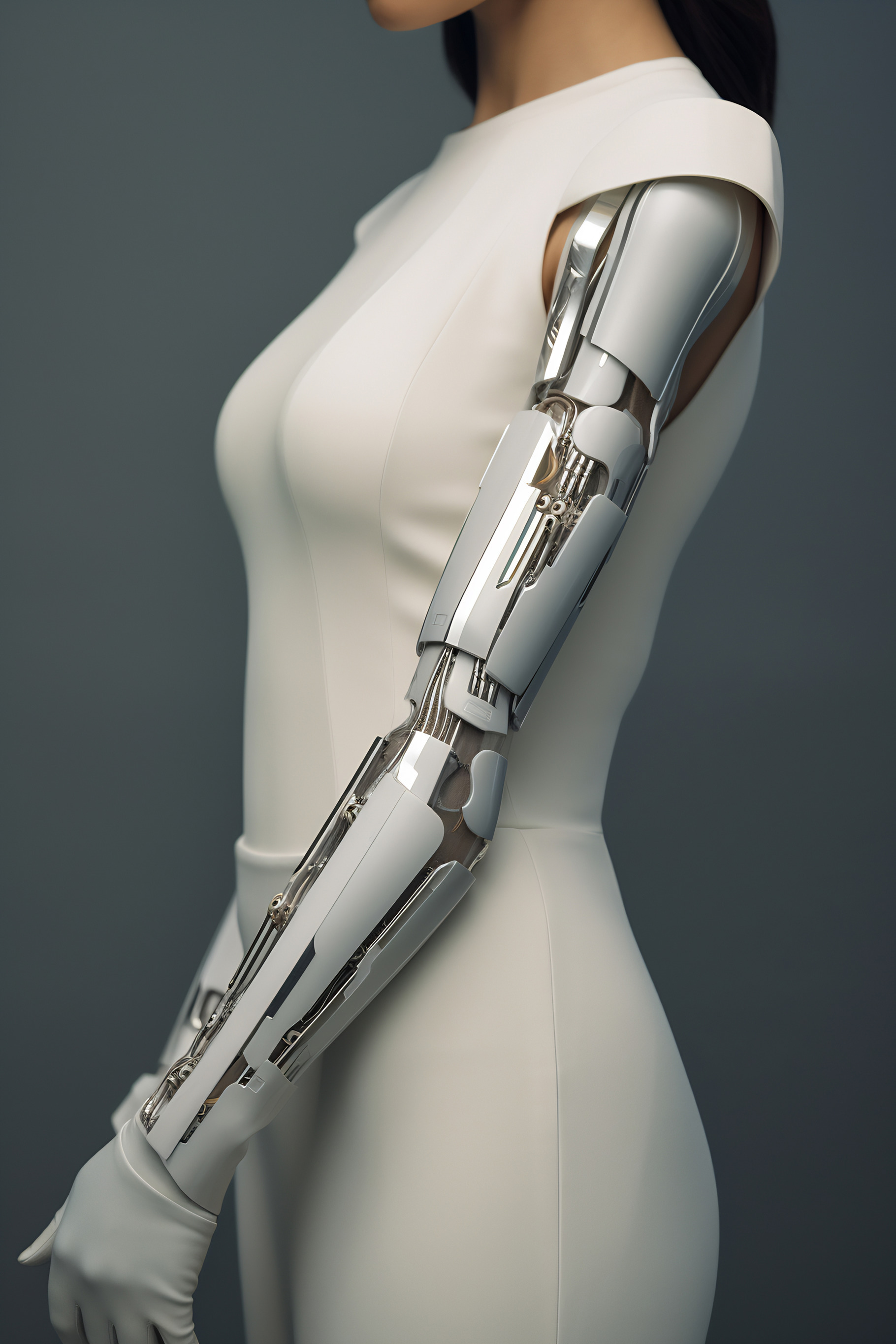 Robotic arm showcased on model, a Photo by Beautiful things