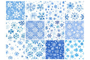 Winter Snowflake Digital Paper, an Illustration by Mashimara (Thumbnail 2 of 4)