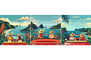 Tropical country summer vacation, an Illustration by Valerie Bodnar