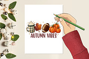 Autumn Vibes Thanksgiving Fall PNG, an Illustration by designcity5 (Thumbnail 3 of 8)