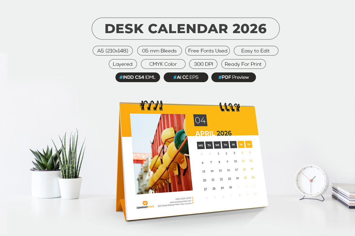 A5 Size Desk Calendar 2026 preview 6