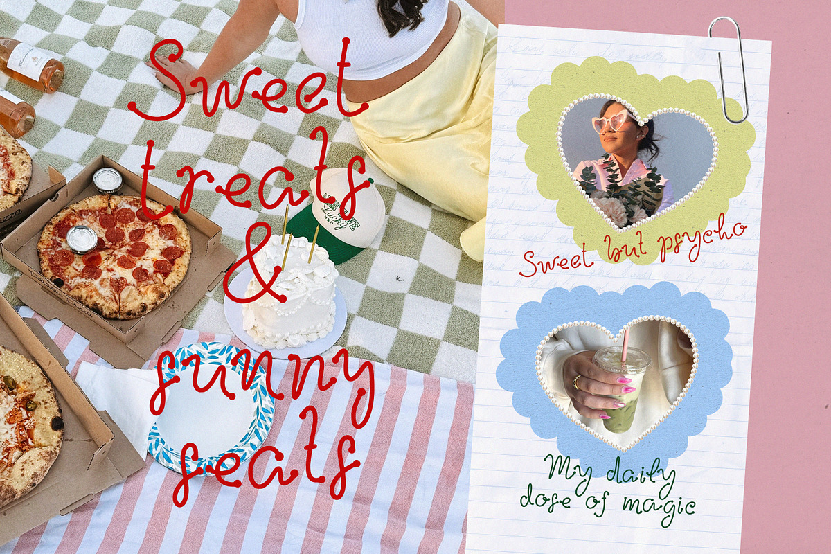 Sherbet. Sweet and Messy Girly Font, a Handwritten Font by AnMark (Photo 10 of 11)