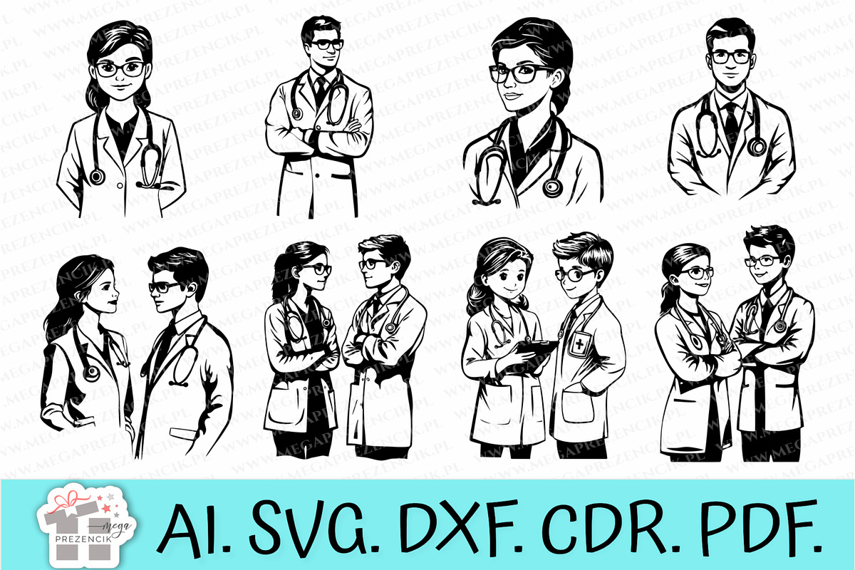 Bundle Doctor graphics set for laser, an Object Graphic by MegaPrezencik (Photo 1 of 4)