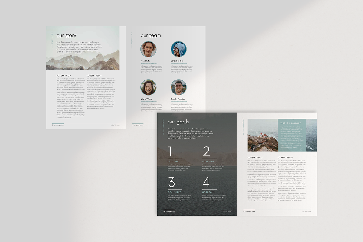Minimal Annual Report Template Canva, a Brochure Template by frommakertomaker (Photo 4 of 9)