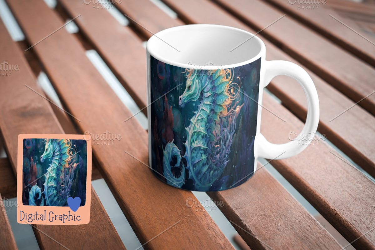 Art, Custom Seahorse, template, a Stationery Template by Boho Pixel Dust (Photo 3 of 3)