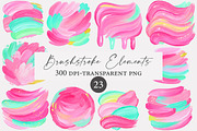 Valentine Brushstroke Elements clipa, an Illustration by Designworld (Thumbnail 1 of 5)
