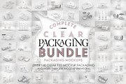 BUNDLE: Clear Packaging Mockups, a Cups & Container Mockup by INCDesign (Thumbnail 1 of 11)