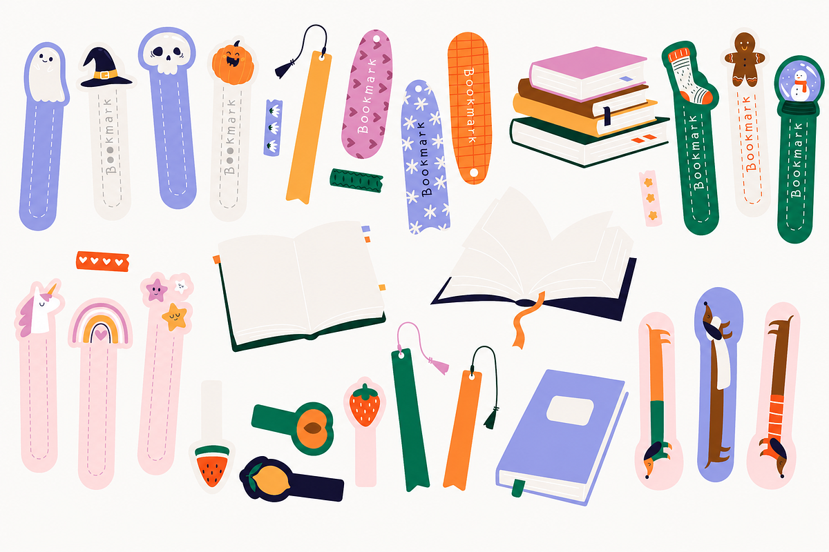 Books & Bookmarks, an Education Illustration by Anna Studio (Photo 9 of 11)