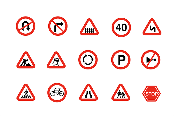 15 Traffic And Road Signs