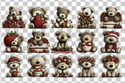 Strawberry Bear PNG Clipart, an Animal Illustration by Nicolle's Colorful Art (Thumbnail 2 of 3)