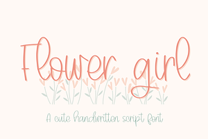 Flower Girl, Cute Handwritten Font