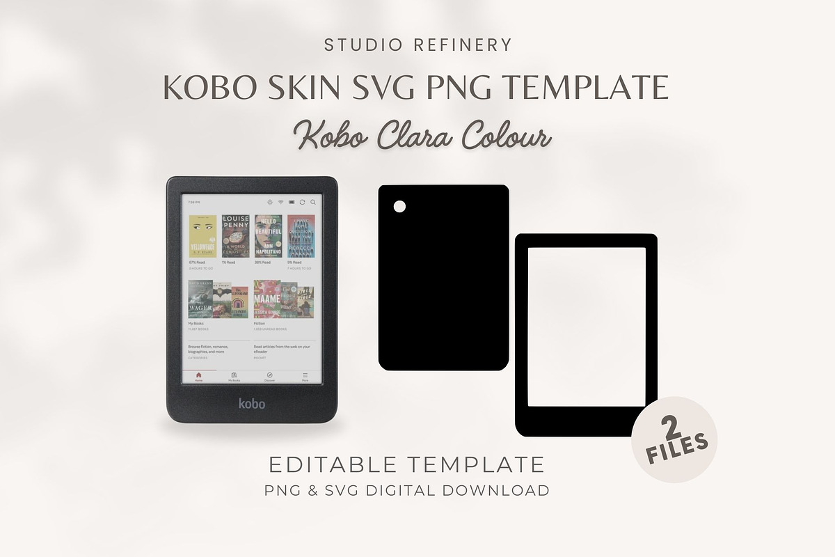 Kobo Clara Colour Skin SVG PNG, an Object Graphic by STUDIO REFINERY (Photo 1 of 5)