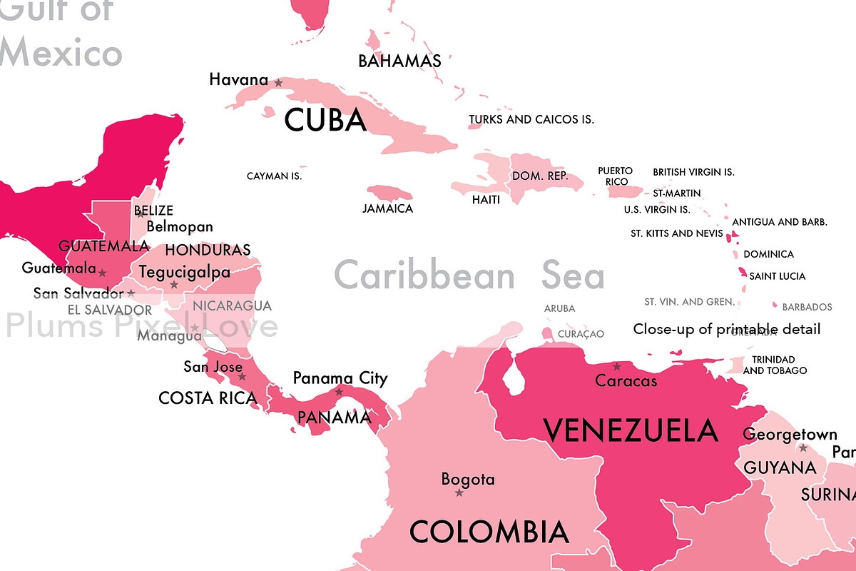 Detailed World Map 60x40 max - jpeg, a Work Illustration by Plums Pixel Love (Photo 4 of 7)